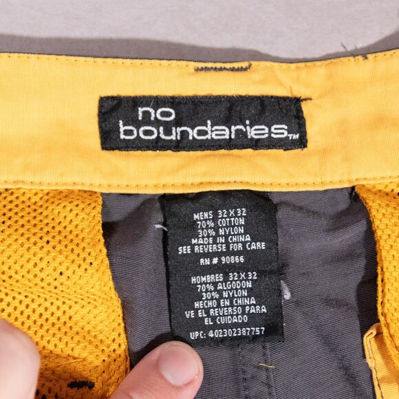 Y2K No Boundaries Paratrooper Convertible Cargo Pants Mens 32x30 Baggy Skate - Picture 6 of 7